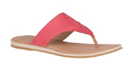 Sandals, Women's Seaport Thong Leather Nantucket Red