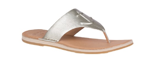 Sandals, Women's Seaport Thong Leather Platinum