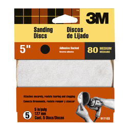 Sanding Disc, 5" Stikit G:080 Medium 5 Pack