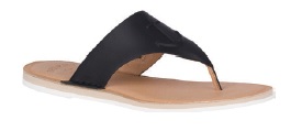 Sandals, Women's Seaport Thong Leather Black