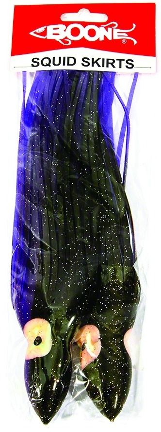 Skirt, Squid 9-1/2" 2Pk Purple/Black