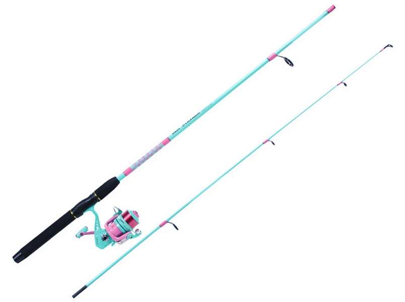 Rod/Reel, Surf Spin 7' Pink/Green Premounted 2Pc