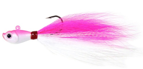 Jig, Bucktail Nickel Hook 1oz Pink/White