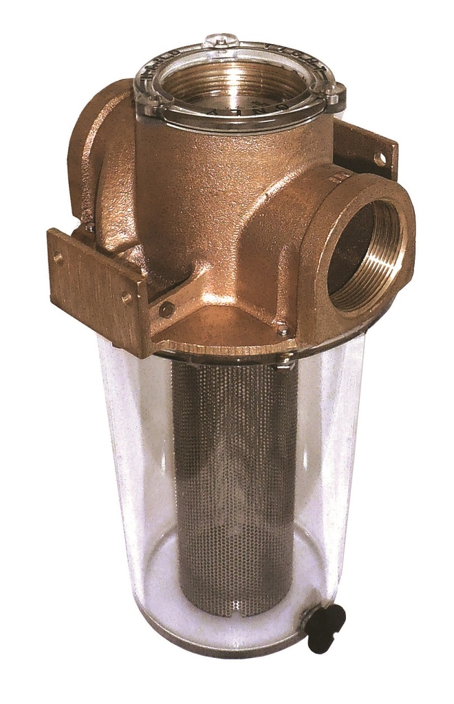 Strainer, Raw-Water Bronze Port:1" 304 Stainless Steel Basket