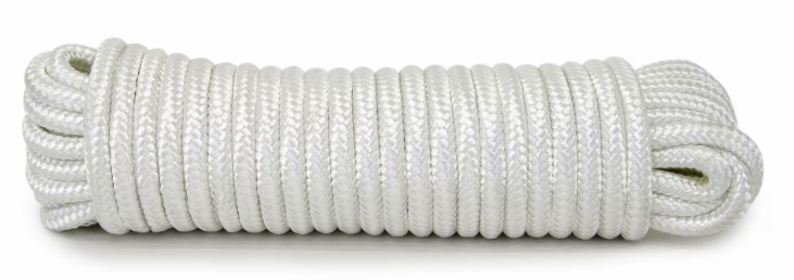 Line, 5/16” Braided Nylon White 35'