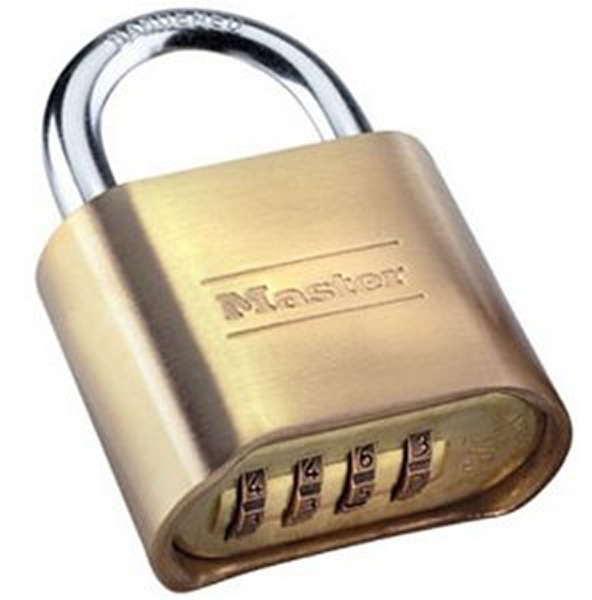 Padlock, Combination Brass Body:2" Stainless Steel Shackle:1"