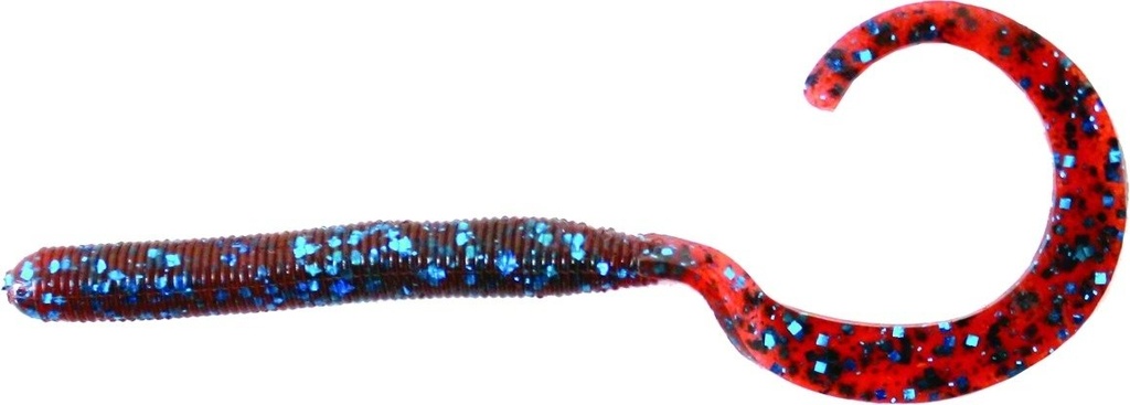 Lure, Curly Tail Finesse Worm 4" Blue 20Pk