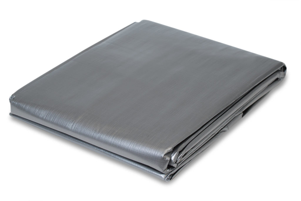 Tarpaulin, 10' x 12' Heavy Duty Polyester Silver/Black