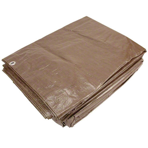 Tarpaulin, 6' x 8' Medium Duty Brown with UV Protection