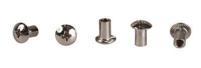 Sleeve Nut, Barrel Chrome 10-24 Length:3/8" Phillips 12Pk