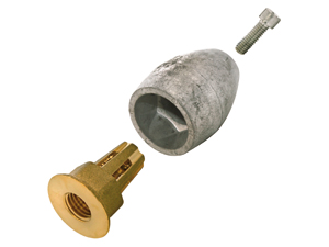 Propeller Nut, Thread:1/2 Shaft:3/4" with Olive Anode