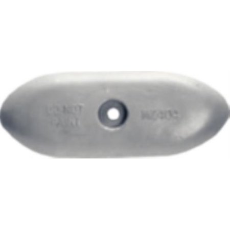 Anode, Oval Zinc Length:9 Width 3.37 Center-Hole:3/8"