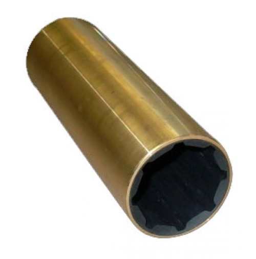 Shaft Bearing, 2.5" x 3.37" x 10" Brass 'Corn'