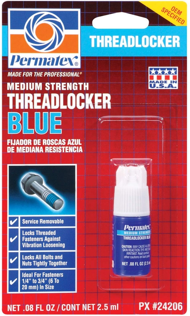 Threadlocker, Blue 2.5ml/Tube