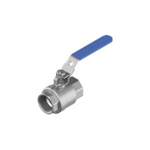 Ball Valve, 1" Stainless Steel Lockable 2 Piece