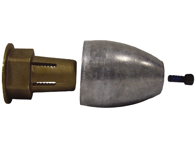 Propeller Nut, Thread:1.5" Shaft: 2" with Olive Anode