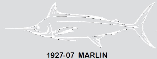 Decal, 12" Marlin White/Transparent