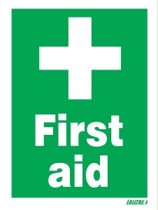 Sign, First Aid 15 x 20 Self Adhesive Vinyl