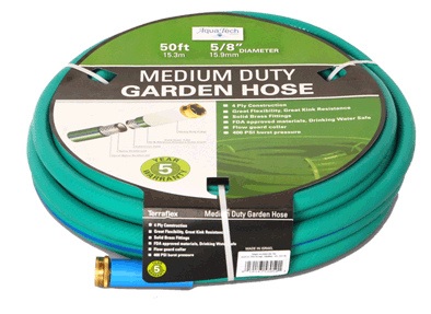 Hose, Garden 3/4"x 50' 4Ply Green Drinking Water Safe