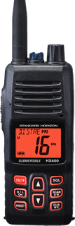 VHF, Handheld 5W Submers AM/FM/Dsc