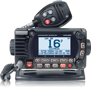 VHF, Fixed Explorer Internal GPS 66 Channel Black