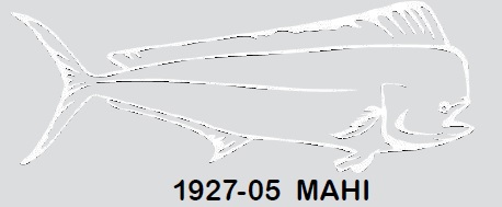 Decal, 12" Mahi White/Transparent