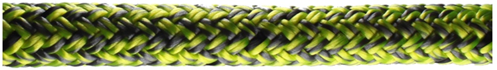 Dyneema Rope, D2 Racing 78 10mm Lime/Grey per Foot