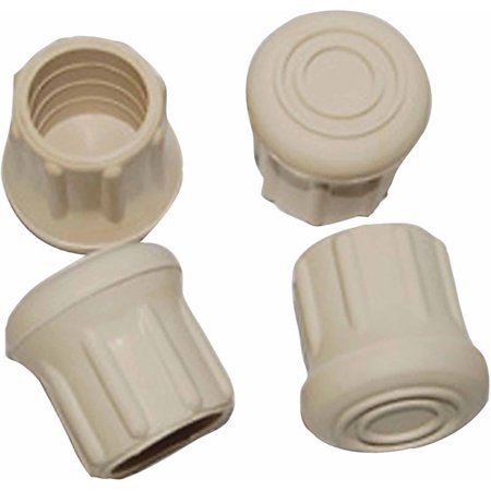 Chair Tip, 7/8" White Rubber for Single-Tube 4 Pack