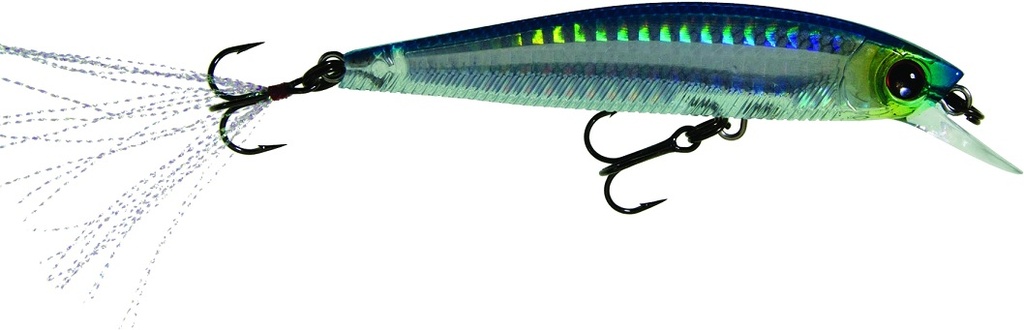 Lure, 3DB Jerkbait 3-1/2" 3/8oz Prism Silver Blue