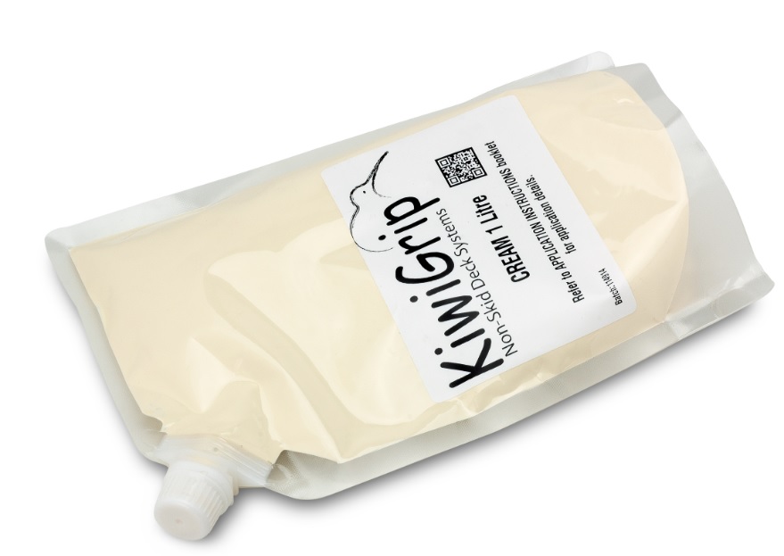 Coating, KiwiGrip with 4" Roller 1L Pouch Cream