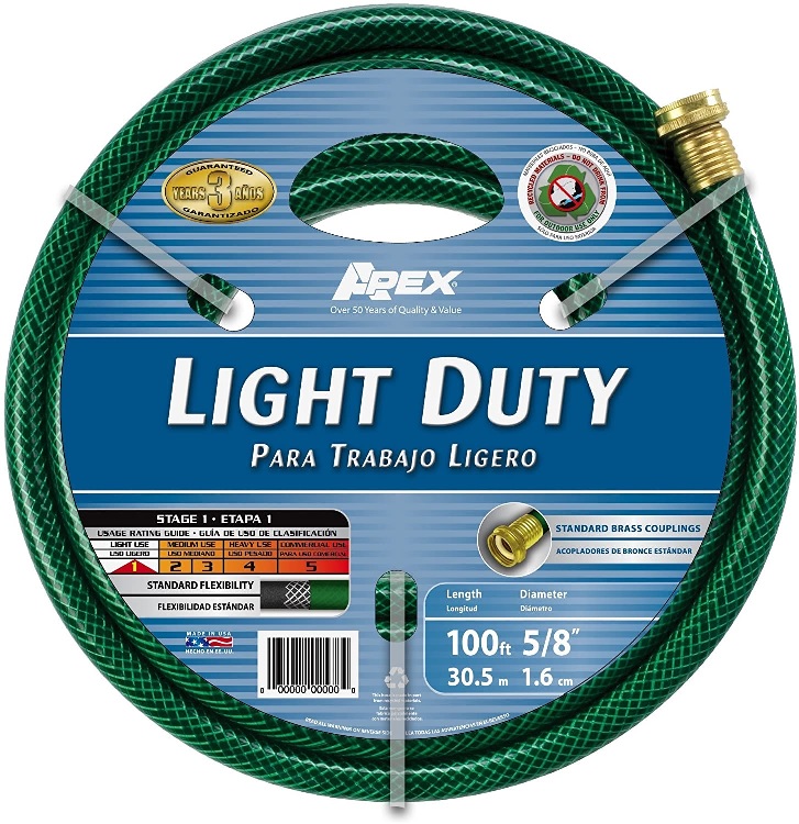 Hose, Garden 5/8" x 100' 3-Ply Light Duty