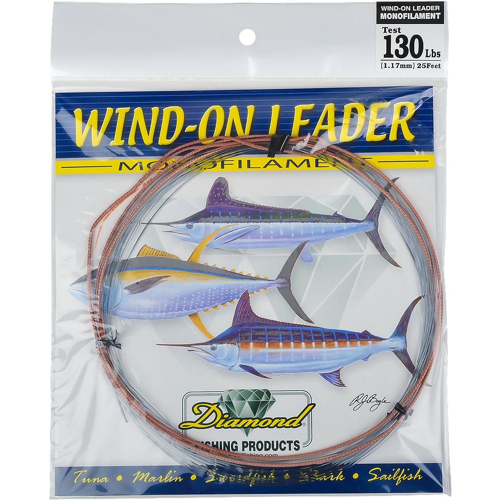 Line, Monofil. Wind On Leader 100Lb 25' Smoke Blue