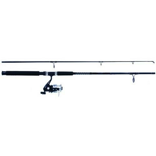 Rod/Reel, Surf Spin 10" 2 Piece Premounted Black