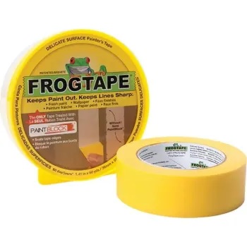 Painter's Tape, Delicate Surface 1" Yellow Length: 60yd