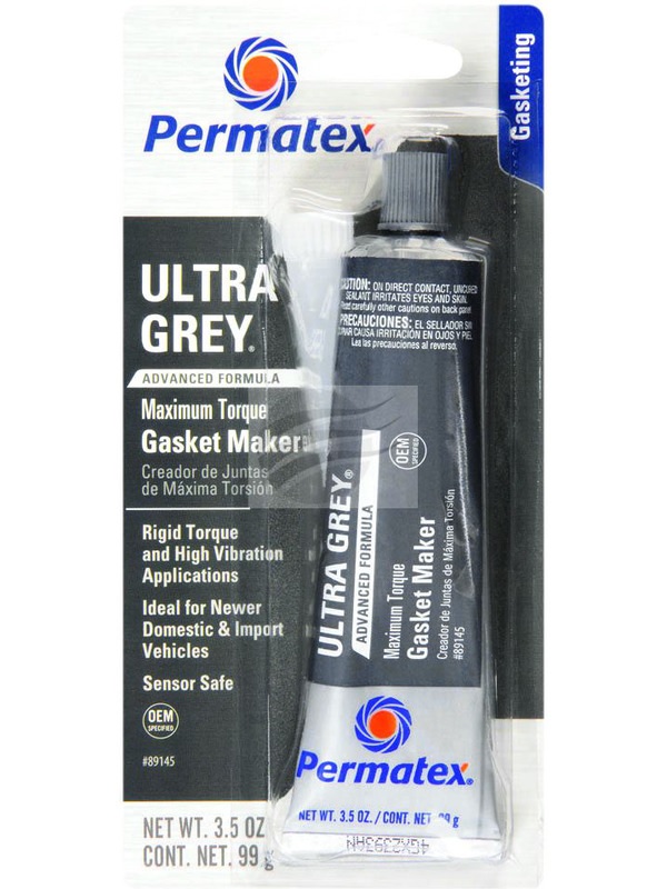 Gasket Maker, Ultra Grey RTV Silicone Max Torque 3.5oz Tube