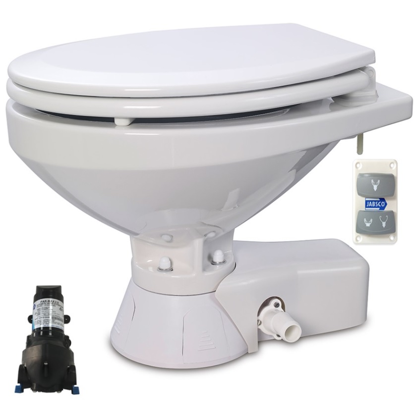 Toilet, Elec:12V Regular Bowl with ParMax4 Quiet Flush