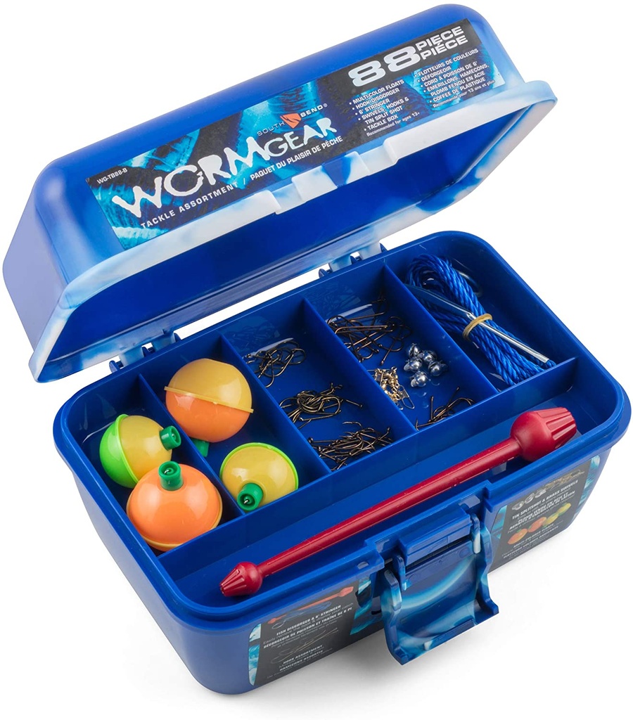 Tackle Box, Loaded 88 Piece 1 Tray Blue