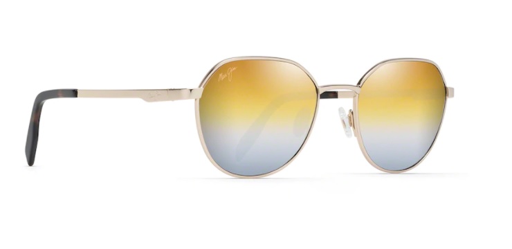 Sunglasses, Hukilau Fr: Gold Lns: Gold to Silver