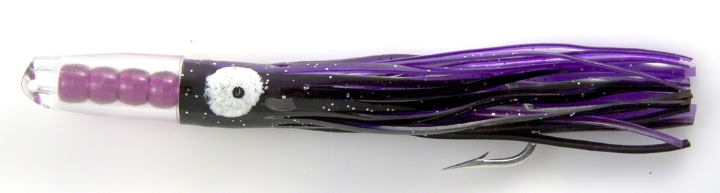 Lure, Rattle Jet 6-3/4" Black Purple Mylar Rigged