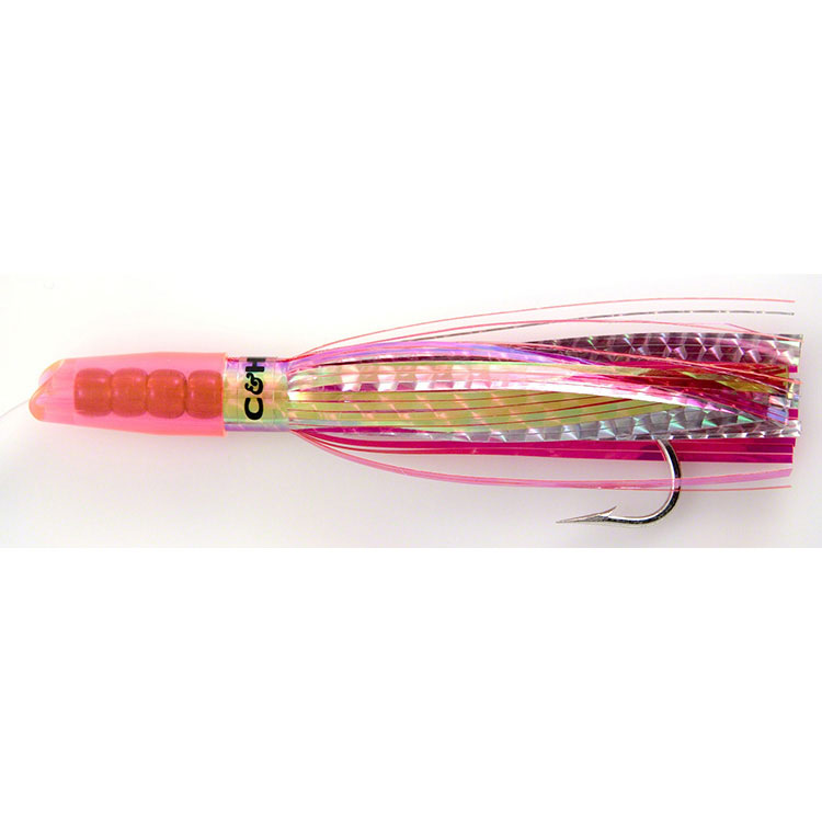 Lure, Rattle Jet 6-3/4" Pearl Pink Silver Mylar Rigged