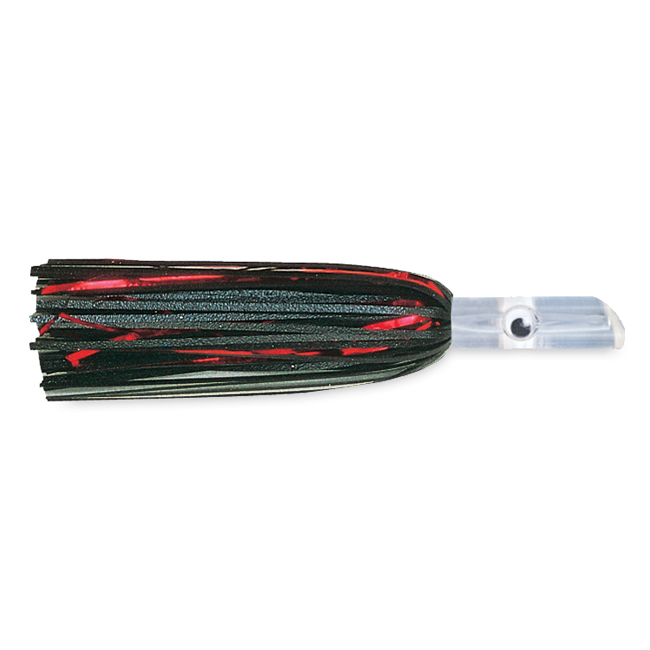 Lure, Lil' Swimmer 5-3/4" Black Red Mylar Rigged