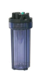 Filter Housing, 10" 3/4" Port with Pressure Relief Clear