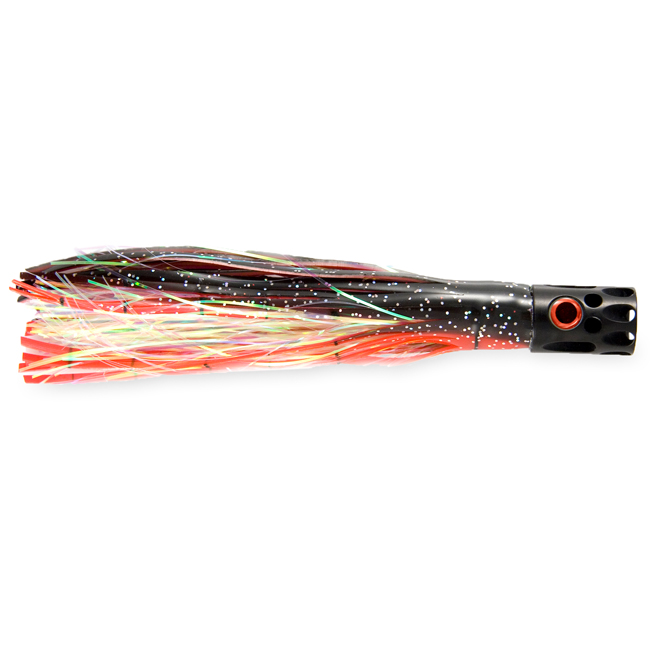 Lure, Magnum Turbo Whistler 7" 2oz Black Red Pearl