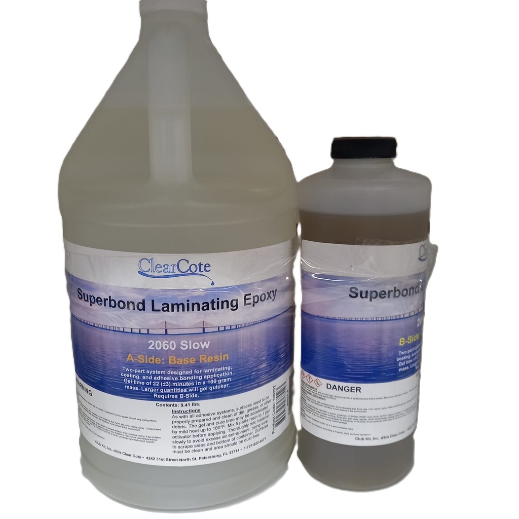 Epoxy Resin Kit, 5:1 Superbond Laminating 2060 1.2 Gal