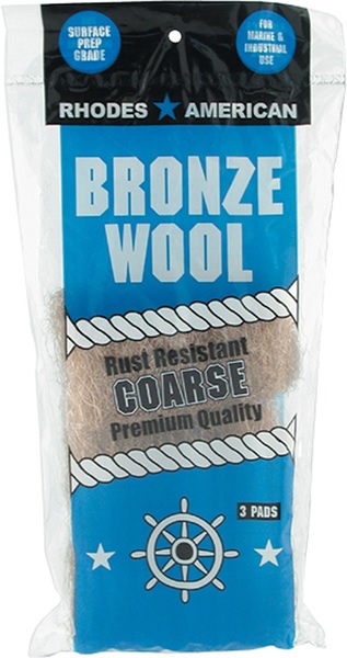 Wool Pad, Bronze Coarse Grade 3Pk