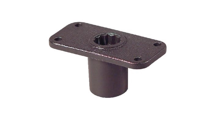 Rod Holder, Flush Mount Black