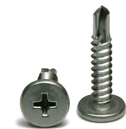 Tek Screw, Stainless Steel Pan Head 8-18 x 1/2"