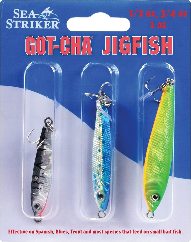 Lure, Jigfish Kit 1/2oz 3/4oz 1oz 3Pk