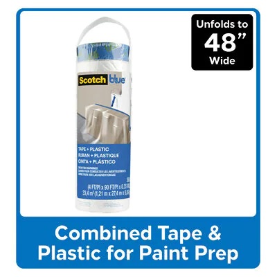 Masking Film, Pre Taped Painters Plastic 48" L:90' PT2093EL-48