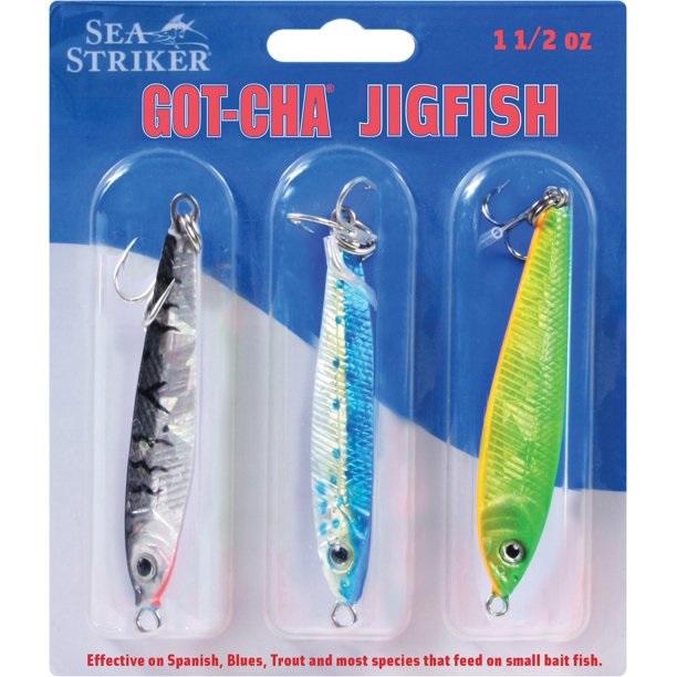 Lure, Jigfish 1.5oz #4 Hook Assorted 3Pk